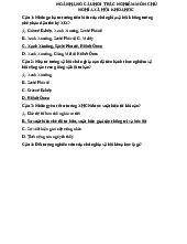 Ngân hàng câu hỏi trắc nghiệm - Chủ nghĩa xã hội khoa học | Trường Đại học Hà Nội