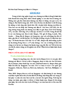 Bài thảo luận Thương mại điện tử về Shopee | Đại học Thương mại