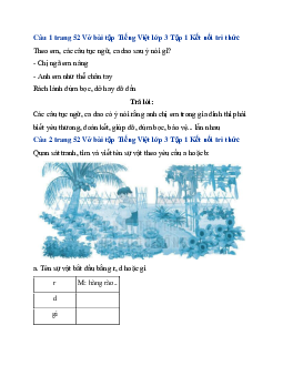 Giải VBT Tiếng Việt lớp 3 Bài 23: Tôi yêu em tôi | Kết nối tri thức