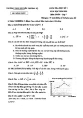 Đề học kỳ 1 Toán 7 năm 2024 – 2025 trường THCS Nguyễn Trường Tộ – Hà Nội