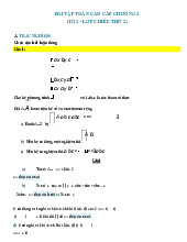 Bài tập chương 2 ( có lời giải ) | Môn toán cao cấp