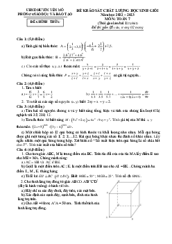 Đề học sinh giỏi Toán 7 năm 2022 – 2023 phòng GD&ĐT Quảng Ninh – Quảng Bình