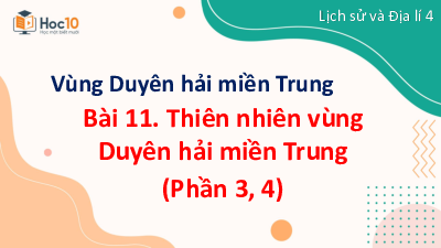Bài giảng điện tử môn Lịch sử - Địa lý 4 | Bài 11. Thiên nhiên vùng Duyên hải miền Trung - Tiết 3&4 | Cánh diều