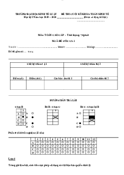 Đề thi toán cao cấp