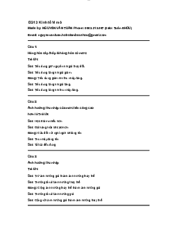 Đề cương ôn tập Kinh tế vi mô (có đáp án) | Đại học Mở Hà Nội