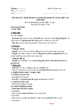 Giáo án Địa Lí lớp 7 Theo CV 5512 học kỳ 2 phương pháp mới