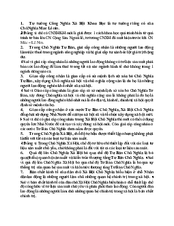 Câu hỏi bài tập dạng nhận định đúng sai môn Chủ nghĩa xã hội khoa học có lời giải | Đại học Sư phạm Kỹ thuật Thành phố Hồ Chí Minh