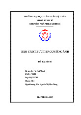 Báo cáo Thực tập cơ sở ngành | Đại học Hàng Hải Việt Nam