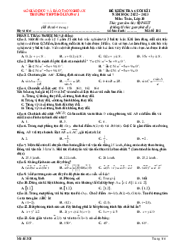 Đề cuối kì 1 Toán 10 năm 2022 – 2023 trường THPT Đô Lương 1 – Nghệ An