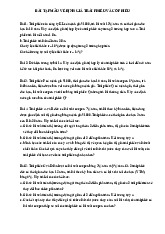 Bài tập định giá tài chính và cổ phiếu | Môn Kinh tế - Trường Cao đẳng Kinh tế Kế hoạch Đà Nẵng