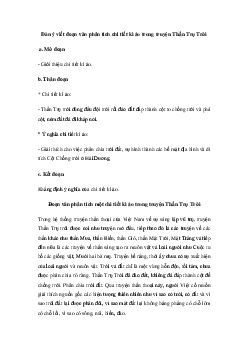 Văn mẫu lớp 10: Đoạn văn phân tích một chi tiết kì ảo trong truyện Thần Trụ Trời | Cánh diều