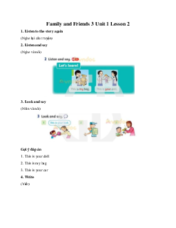 Family and Friends 3 Unit 1 Lesson 2 This is your doll