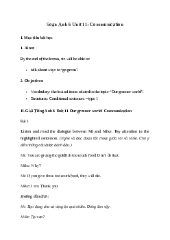 Giải Tiếng Anh 6 Unit 11: Communication | Global Success