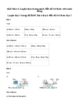 Giải Toán 3 Bài 35: Luyện tập chung | Kết nối tri thức