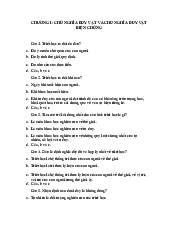 Tài liệu Chương 1 môn Triết học Mác Lênin | Trường Đại học Luật, Đại học Quốc gia Hà Nội