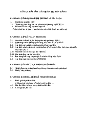 Bố cục báo cáo quản trị bán hàng