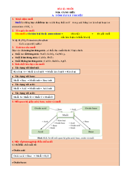 Chuyên đề KHTN 8 Cánh diều bài 12 Muối