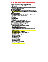 Tiếng Anh: Đặt câu hỏi cho từ gạch chân (Bài Tập)