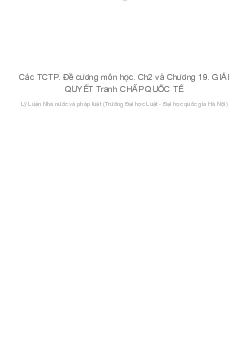 Đề cương Lý Luận Nhà Nước và Pháp Luật