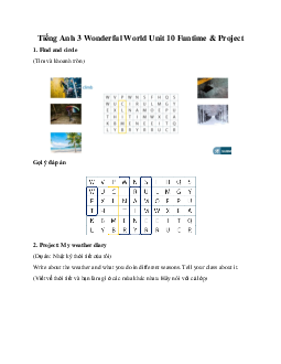 Giải BT Tiếng Anh 3 Wonderful World Unit 10 Funtime & Project