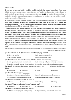PASSAGE 15_Theme 5. Jobs and Employment (Công việc và tuyển dụng)