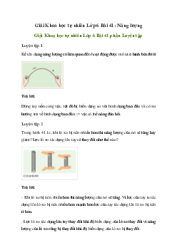 Giải Khoa học tự nhiên 6 Bài 41: Năng lượng - Chân Trời Sáng Tạo
