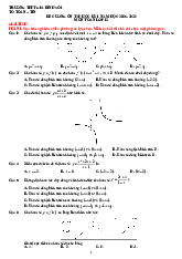 Đề cương học kỳ 1 Toán 12 năm 2025 – 2026 trường THPT Gia Bình 1 – Bắc Ninh