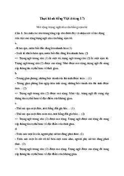 Soạn bài Thực hành tiếng Việt trang 17 - Kết nối tri thức 7