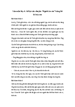 Kể câu chuyện về lòng nhân hậu: Người ăn xin | Tập làm văn 4