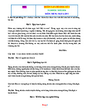 Bộ Đề Kiểm Tra Học Kỳ 1 Tiếng Việt 5 Năm 2025-2026 Có Đáp Án