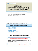 Chương 5: Lý thuyết về sự lựa chọn của người tiêu dùng - Môn Kinh tế vĩ mô - Đại Học Kinh Tế - Đại học Đà Nẵng