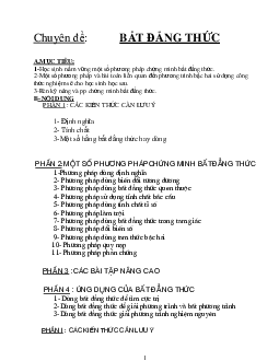 Chuyên đề bất đẳng thức