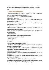 Cách giải phương trình lớp 8 cực hay, có đáp án