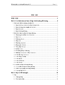 Đề cương lập trình đối tượng