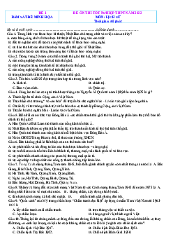 Đề ôn thi tốt nghiệp THPT 2022 môn Sử có đáp án phát triển từ đề minh họa - Đề 1