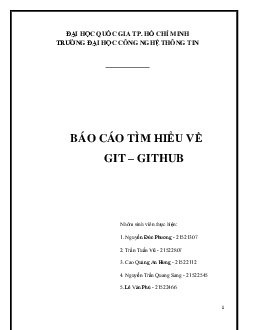 Báo Cáo Tìm Hiểu Git Github