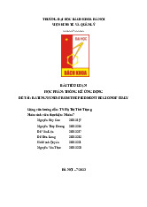Bài tiểu luận: Đánh giá rượu vang từ Piemonte môn Thống kê ứng dụng | Trường Đại học Bách Khoa Hà Nội
