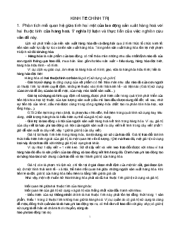 Câu hỏi tình huống | Kinh Tế Chính Trị Mác - Lênin | Đại học Khoa học Xã hội và Nhân văn, Đại học Quốc gia Thành phố HCM