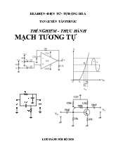 Thí Nghiệm Mạch Tương Tự | Môn Mạch số - Đại học Cần Thơ