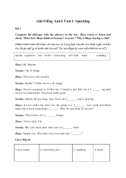 Giải Tiếng Anh 8 Unit 1: Speaking | Friends Plus