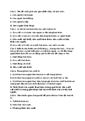 Tóm tắt những câu hỏi trắc nghiệm - Triết học Mác - Lênin | Trường Đại học Kinh tế, Đại học Quốc gia Hà Nội