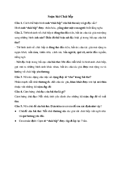 Soạn bài Chái bếp - Chân trời sáng tạo