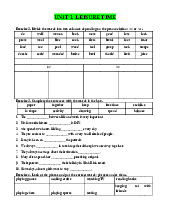 Global Unit 1: Leisure Time Exercises and Activities | Môn Ngôn ngữ Anh - Đại học Hải Phòng