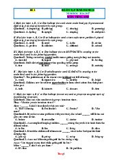 Bộ 15 Đề Ôn Thi Môn Tiếng Anh Tuyển Sinh 10 Năm Học 2026-2027 Có Đáp Án