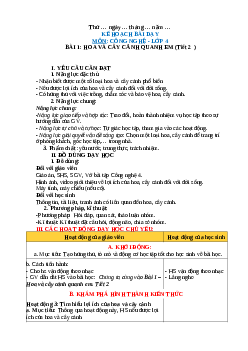 Giáo án Công nghệ lớp 4 Bài 1T2 + 3  | Chân trời sáng tạo