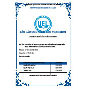 BÁO CÁO QUÁ TRÌNH LÀM VIỆC NHÓM - DỰ ÁN XE MÁY WEAVER 200 - NHÓM 6