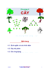 Bài giảng Chương 4: Cây | Cấu trúc dữ liệu và giải thuật | Đại học Bách Khoa Hà Nội