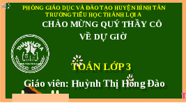 Giáo án điện tử Toán 3 Chương 1 Cánh diều: Bảng nhân 4