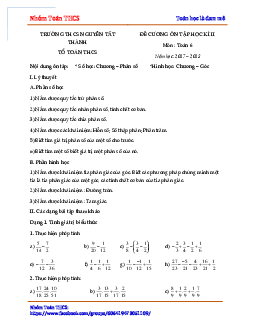 Đề cương ôn tập HK2 Toán 6 năm 2017 – 2018 trường Nguyễn Tất Thành – Hà Nội