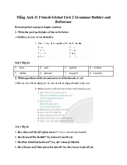 Giải Tiếng Anh 11 Unit 2 Grammar Builder and Reference | Friends Global